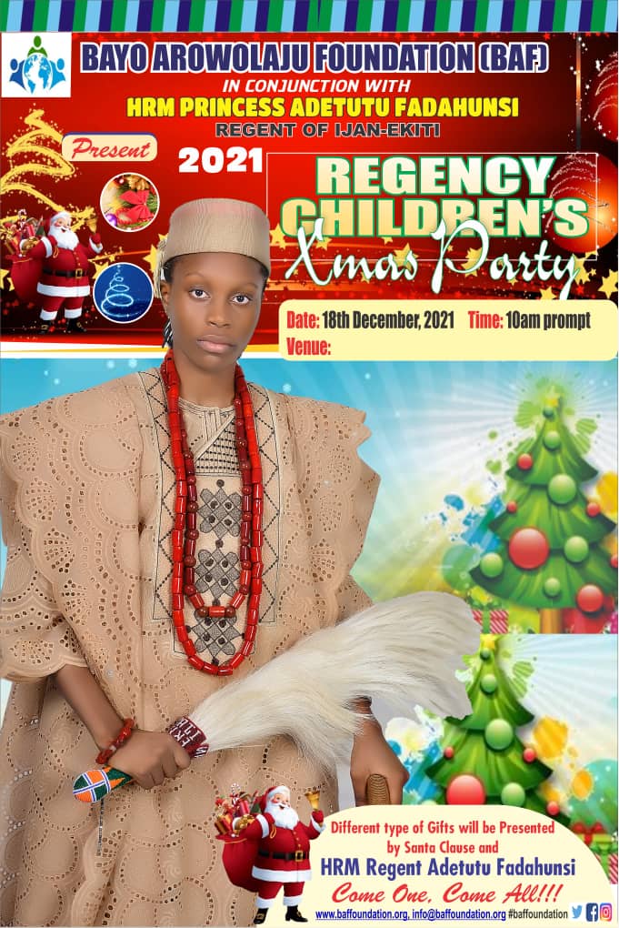 2021 Regency Children’s Xmas Party flyer